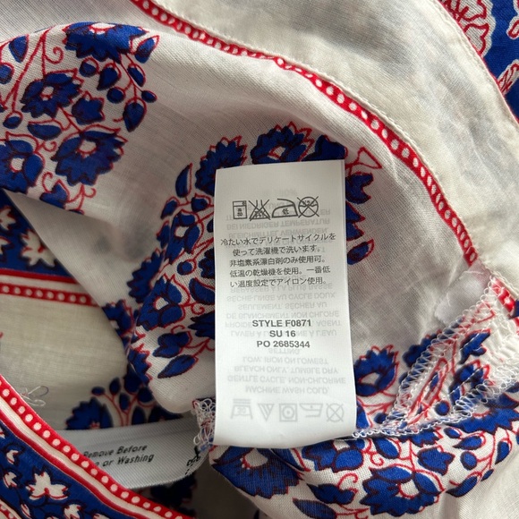 NWT J Crew style# F0871 mixed paisley popover top - Picture 3 of 3